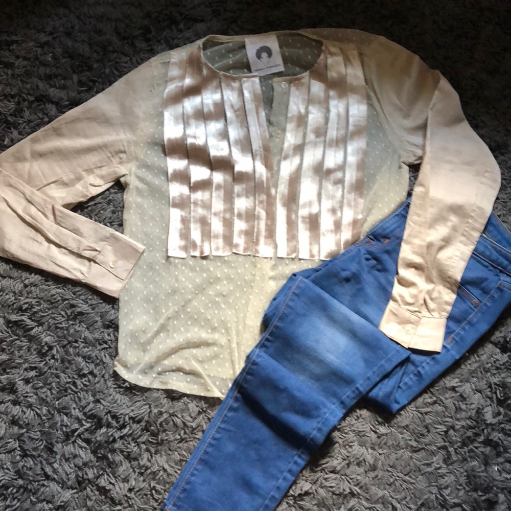 “Patrick Robinson” sheer button-up